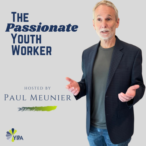 Passionate Youth Worker logo including PYA text and a photo of Paul Meunier standing facing forward.